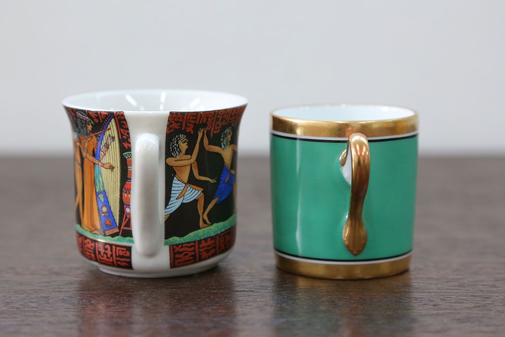 アンティーク雑貨　ロイヤルコペンハーゲン(Royal Copenhagen)・マイセンなどのカップ&ソーサー4種類セット(リモージュ・リチャード・ジノリ)