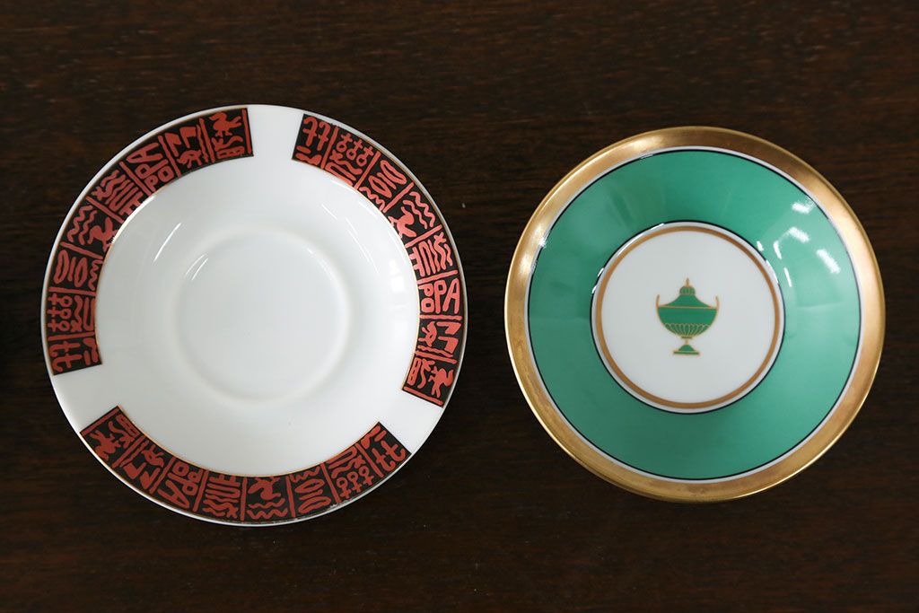 アンティーク雑貨　ロイヤルコペンハーゲン(Royal Copenhagen)・マイセンなどのカップ&ソーサー4種類セット(リモージュ・リチャード・ジノリ)