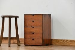 レトロ家具　昭和レトロ シンプルな5段小引き出し