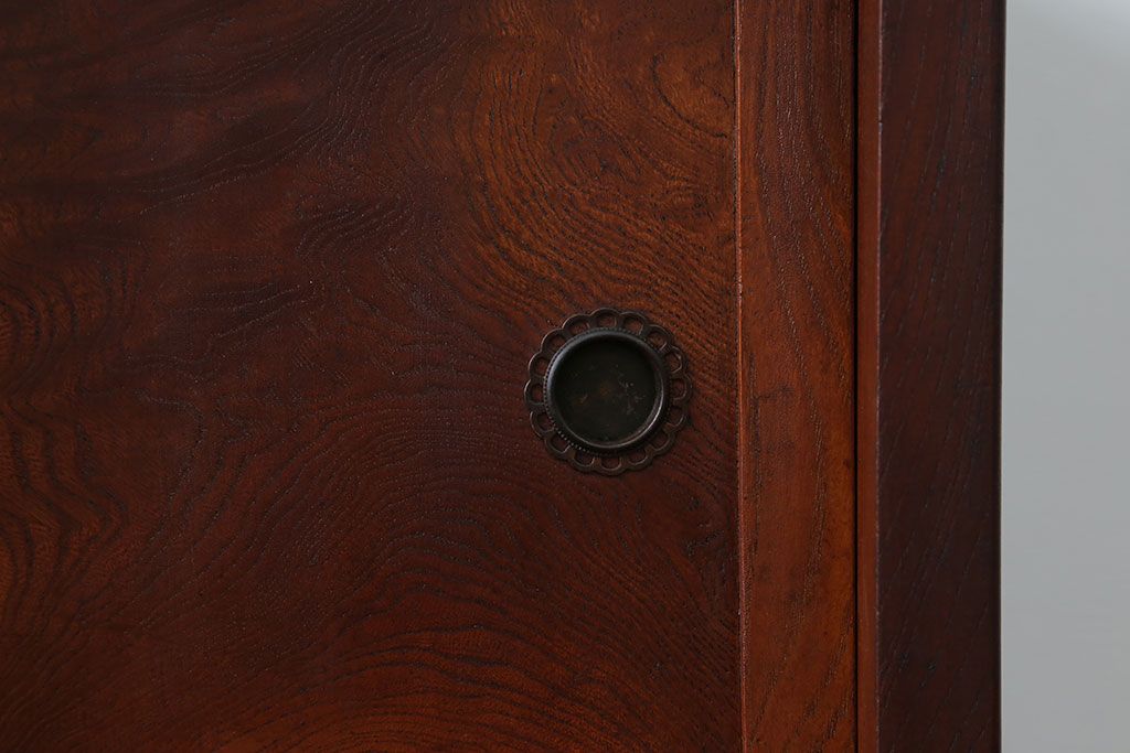レトロ家具　アンティーク 前面欅材 レトロな茶箪笥(収納棚)