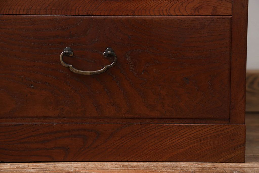 レトロ家具　アンティーク 前面欅材 レトロな茶箪笥(収納棚)