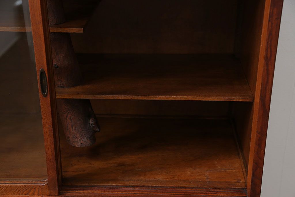 レトロ家具　アンティーク 前面欅材 レトロな茶箪笥(収納棚)