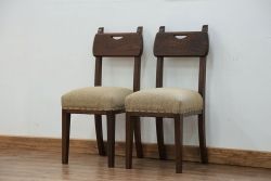ヴィンテージ家具　オランダビンテージ オーク材 ダイニングチェア 2脚セット