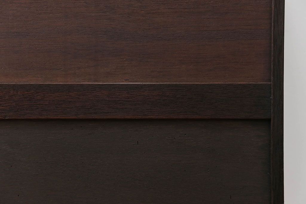 レトロ家具　昭和レトロ 古い木の引き出し付き本棚(飾り棚)
