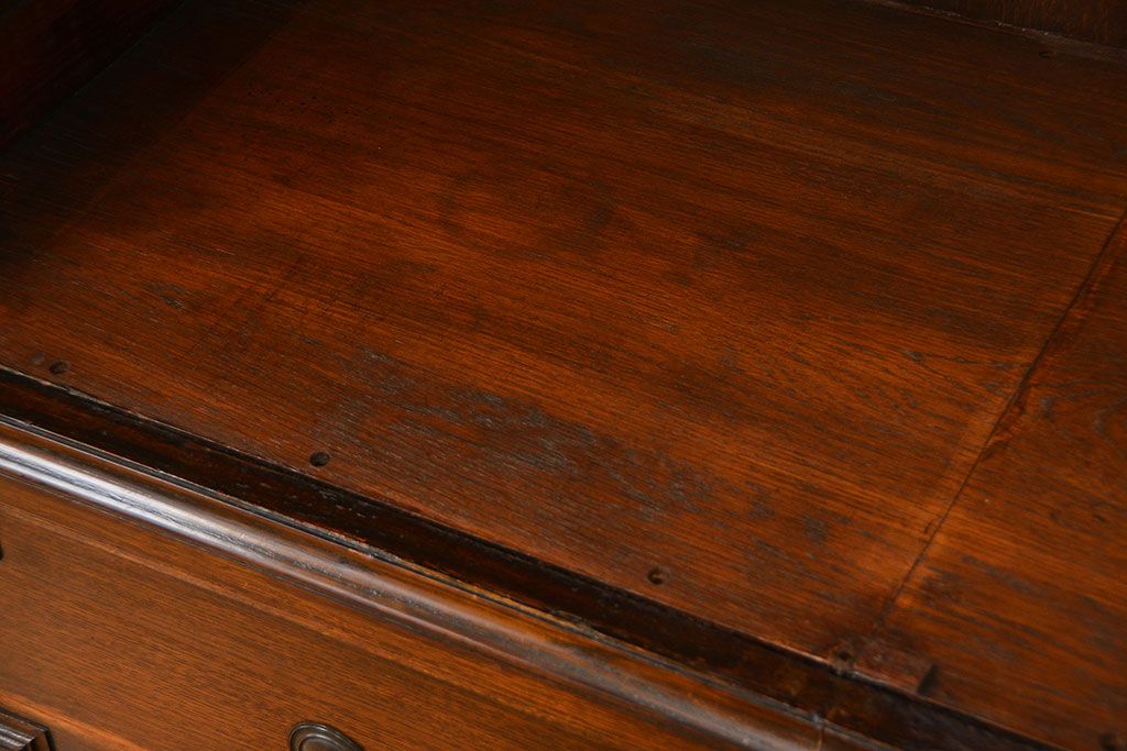 アンティーク家具　イギリスアンティーク オーク材 引き出し付きワードローブ(洋服タンス)