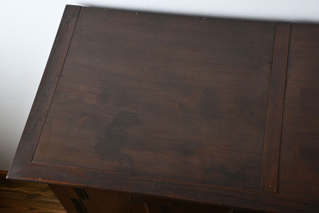 アンティーク家具　イギリスアンティーク オーク材 引き出し付きワードローブ(洋服タンス)