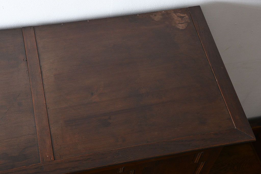 アンティーク家具　イギリスアンティーク オーク材 引き出し付きワードローブ(洋服タンス)