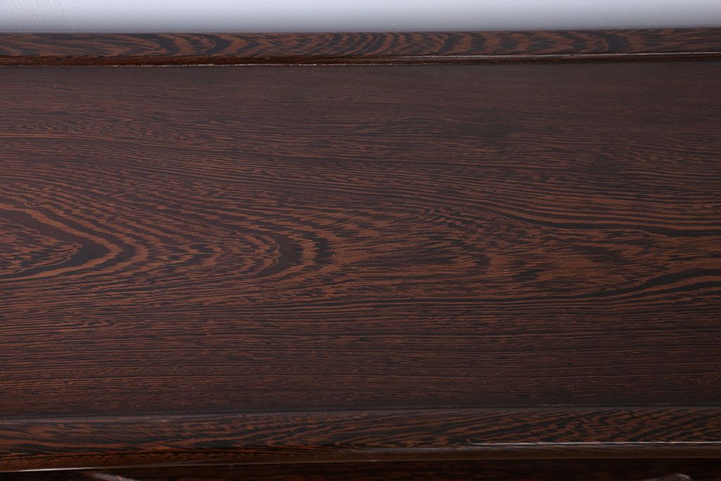 アンティーク家具　1960年頃 鉄刀木(タガヤサン)製 重厚な飾り棚(茶棚)