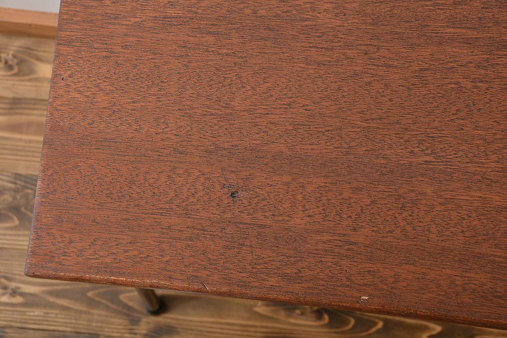 アンティーク家具　アンティーク 天板一枚板 古材を使った鉄脚テーブル(1)(作業台、机)