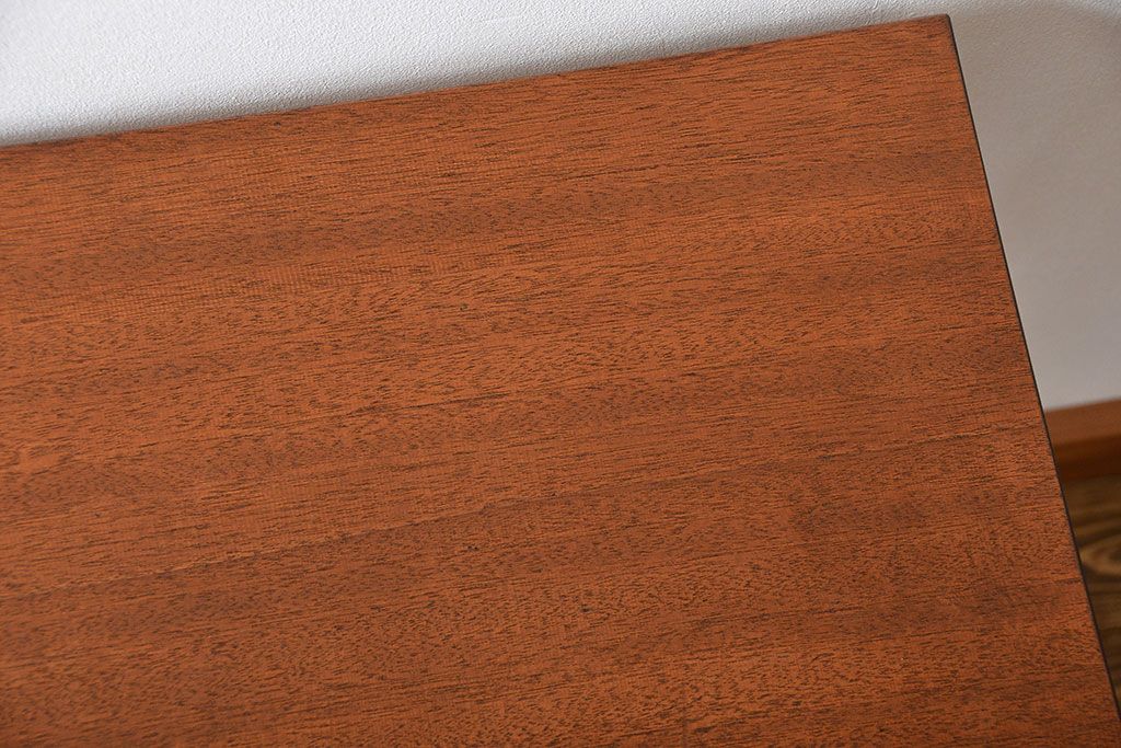 アンティーク家具　アンティーク 天板一枚板 古材を使った鉄脚テーブル(1)