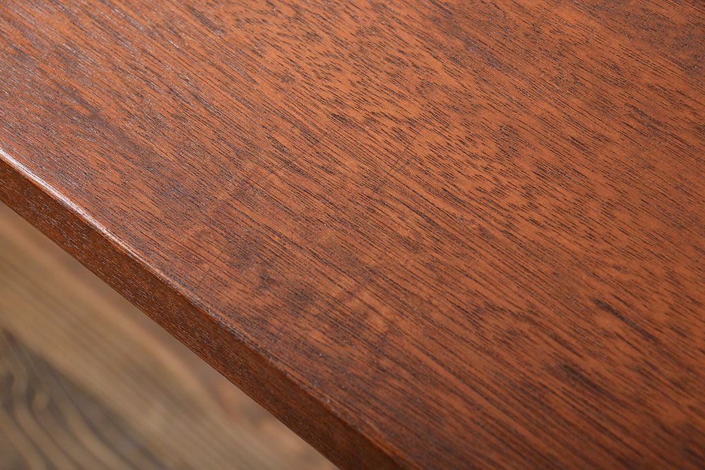 アンティーク家具　アンティーク 天板一枚板 古材の鉄脚テーブル(2)(机、作業台)