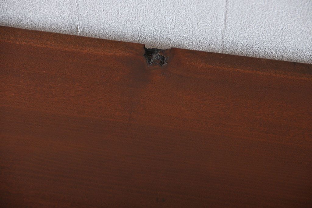 アンティーク家具　アンティーク 天板一枚板 古材の鉄脚テーブル(5)(机、作業台)