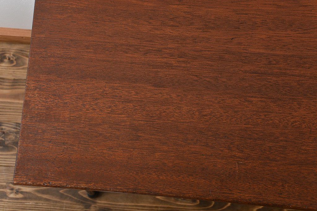 アンティーク家具　アンティーク 天板一枚板!古材を使った鉄脚テーブル(7)(作業台、机)