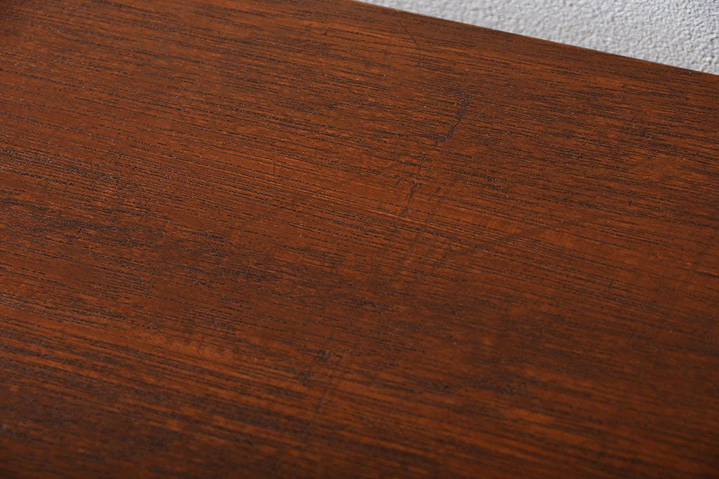 アンティーク家具　アンティーク 天板一枚板!古材を使った鉄脚テーブル(7)(作業台、机)