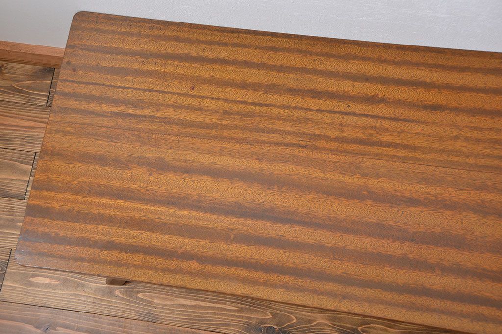 アンティーク家具　アンティーク 折り畳み式の横長テーブル(7)(作業台、机、裁ち板)