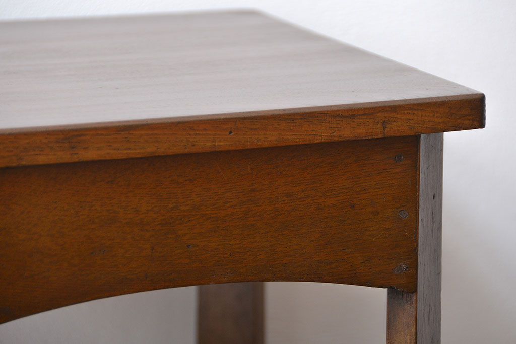 アンティーク雑貨　アンティーク 古いナラ材の花台(サイドテーブル)