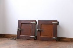 アンティーク 珍品 古い氷屋の冷蔵室のドア 2枚セット