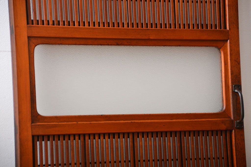 アンティーク　裏障子付き格子戸の扉(ドア)