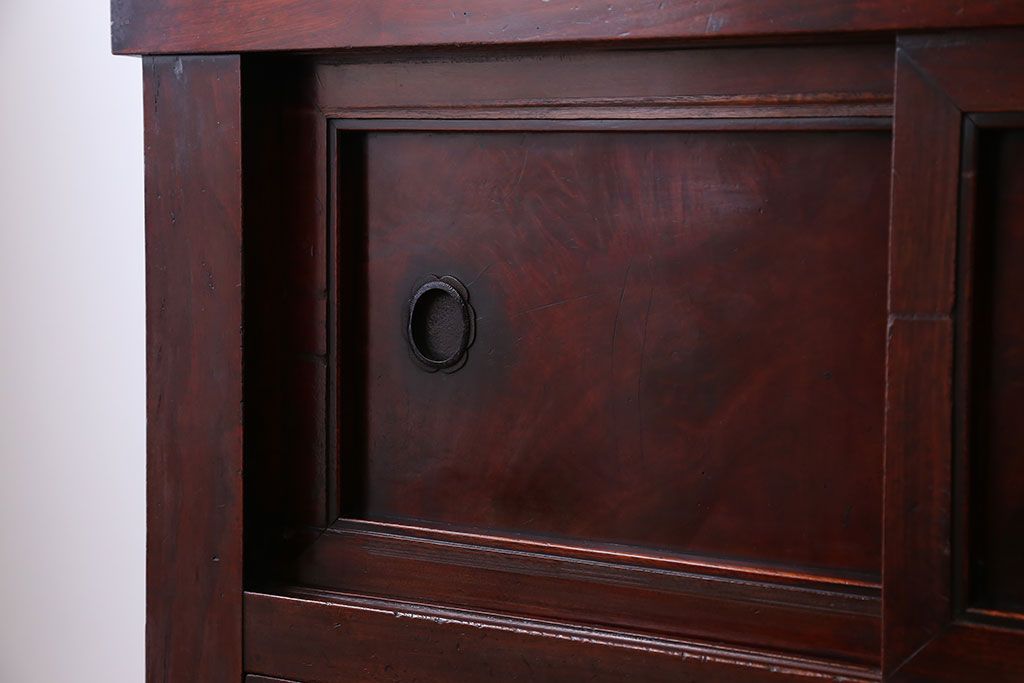 アンティーク家具　古民具・骨董 前面桜材と欅材!帳場箪笥(時代箪笥)