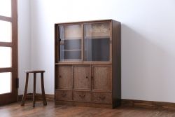 レトロ家具　昭和レトロ 優しい色合いの茶箪笥