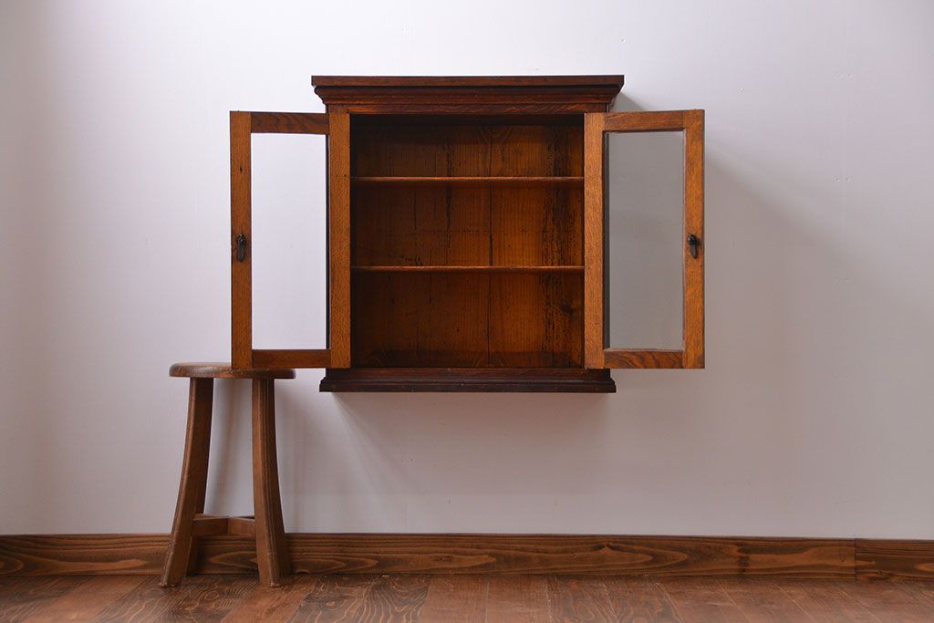 アンティーク家具 イギリスアンティーク 壁掛けカップボード
