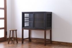 アンティーク家具　和製アンティーク　シックな蝿帳(ガラスケース)