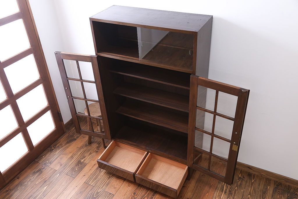 レトロ家具　1960年代　昭和レトロ　大きな本箱