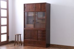 アンティーク家具　前面欅張り!大きな茶箪笥