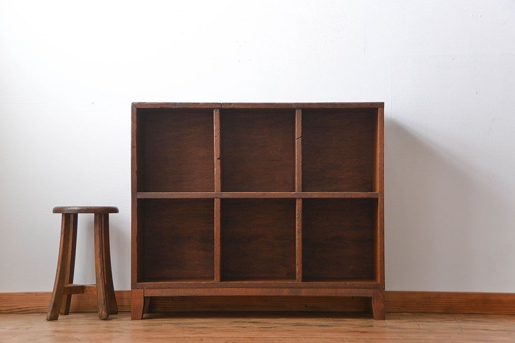 レトロ家具　昭和レトロ　小さなマス目棚(6)