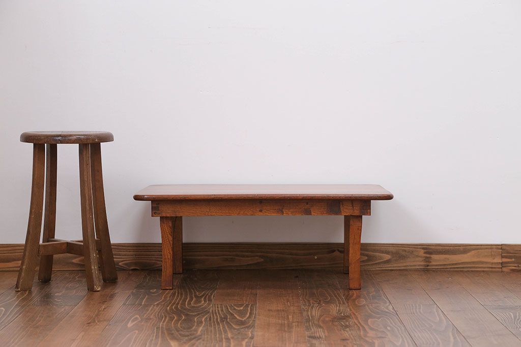レトロ家具　昭和レトロ　小さなちゃぶ台(2)