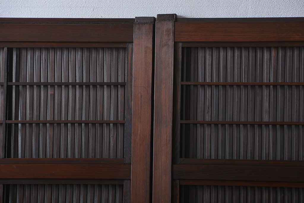 古民具・骨董 裏障子付き格子戸4枚セット