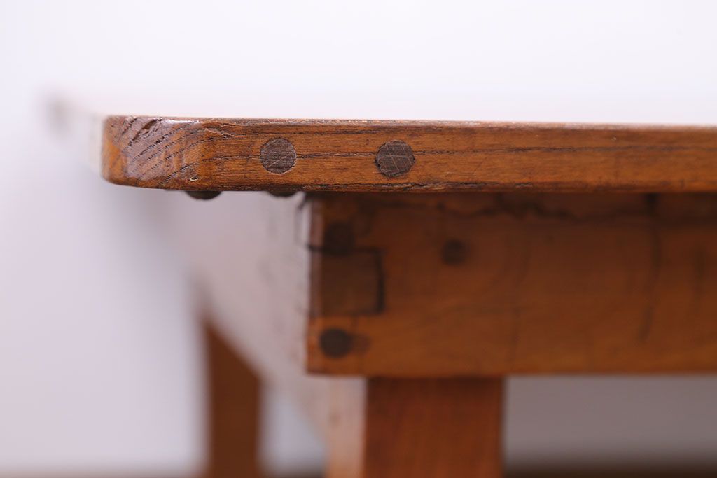 アンティーク家具　欅材　大きな角ちゃぶ台