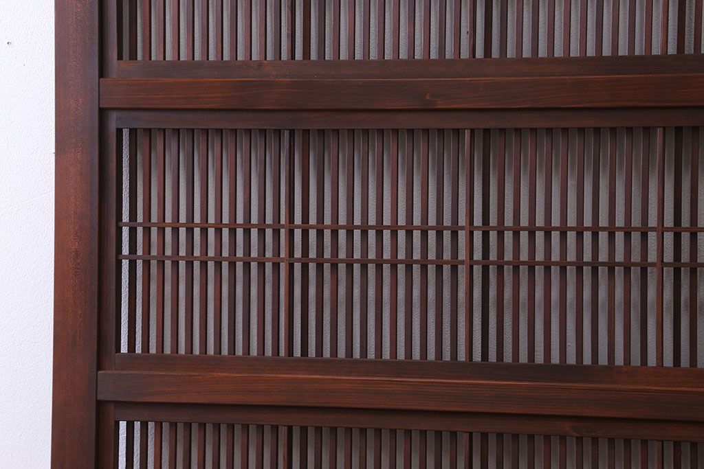 古民具・骨董　裏障子付き　格子戸2枚セット(1)