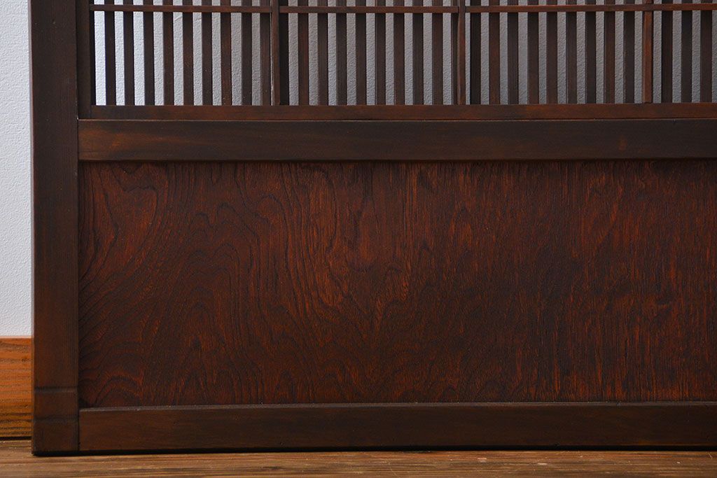  古民具・骨董　裏障子付き　格子戸2枚セット(2)