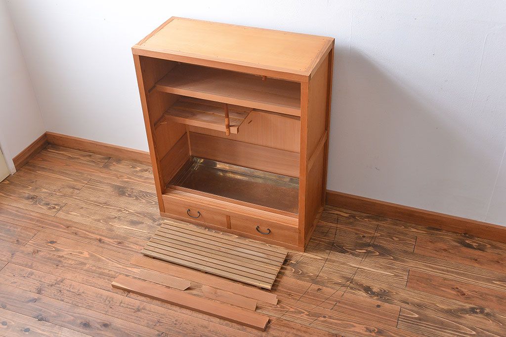 アンティーク家具　和モダン　置水屋(茶箪笥)