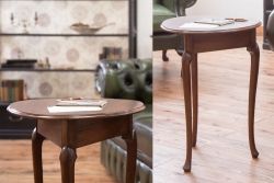 アンティーク家具　イギリスアンティーク　オーク材　猫脚のサイドテーブル