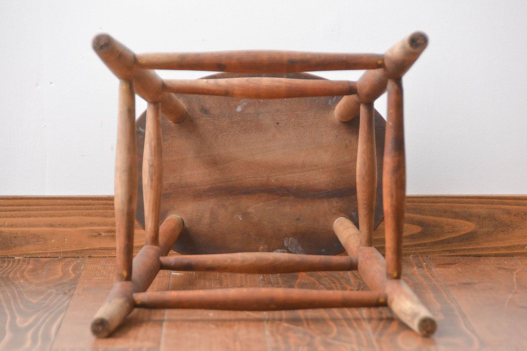 アンティーク家具　イギリスアンティーク　お洒落なハイスツール(椅子、チェア)(2)