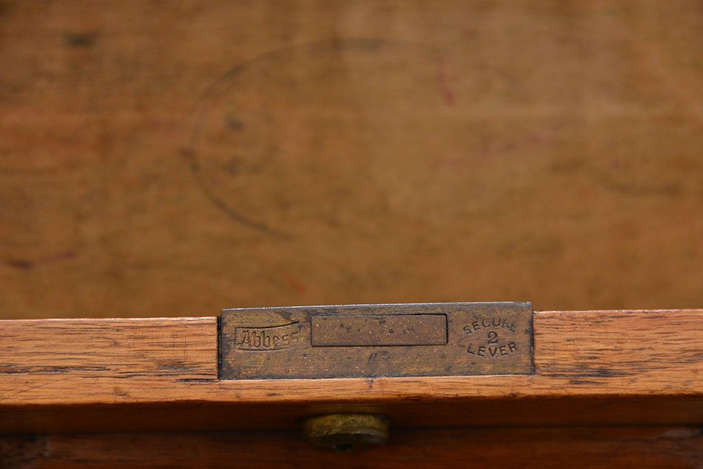 ヴィンテージ家具　イギリスビンテージ　オーク材　片袖机