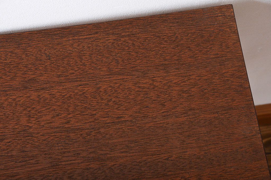 アンティーク家具　アンティーク 天板一枚板 古材を使った鉄脚テーブル(3)
