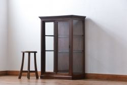 アンティーク家具　アンティーク　タモ材　ガラスケース
