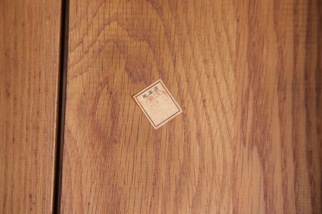 中古　浜本工芸　ナラ材のダイニングチェア2脚セット(1)