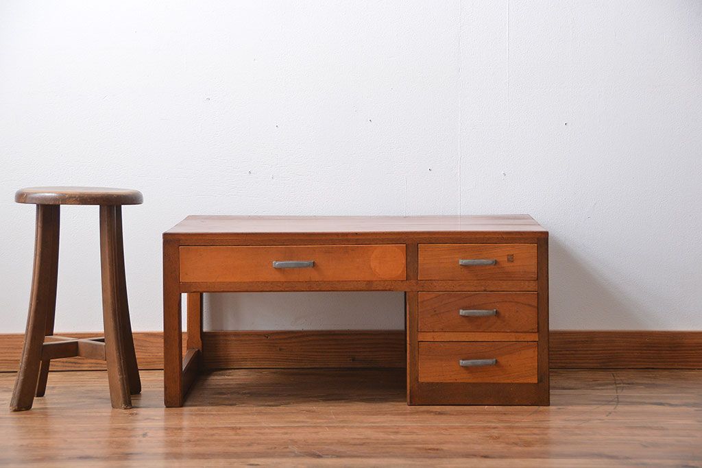 レトロ家具　 昭和レトロ　小さな片袖机