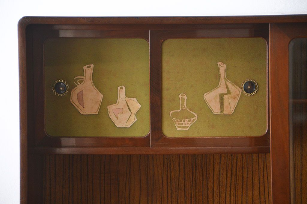 レトロ家具　昭和レトロ　前面桑張りの茶箪笥