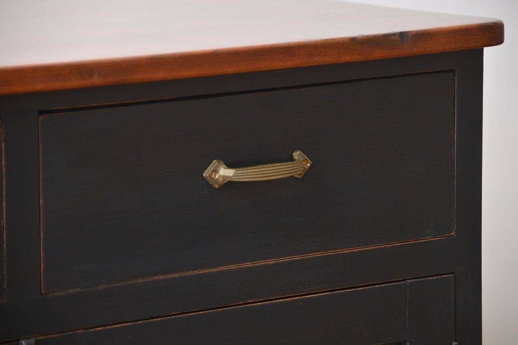 アンティーク家具　お洒落なペイントキッチンキャビネット