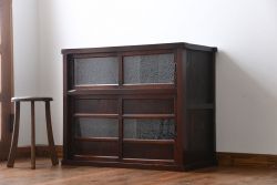 アンティーク家具　前面欅材の水屋箪笥サイドボード(1)