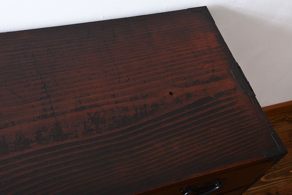 アンティーク家具　古民具・骨董　仙台一間箪笥(時代箪笥、仙台箪笥)