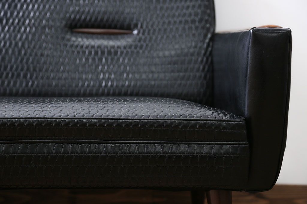 レトロ家具　レトロな3人掛けソファ