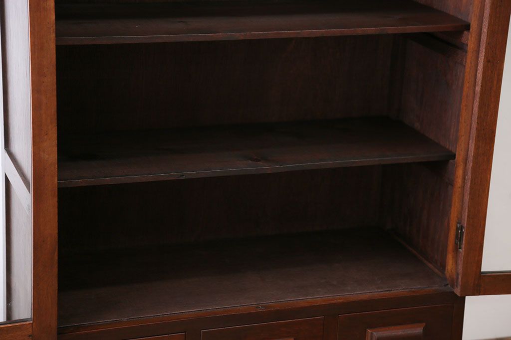 アンティーク家具　前面ナラ材　大きな本箱