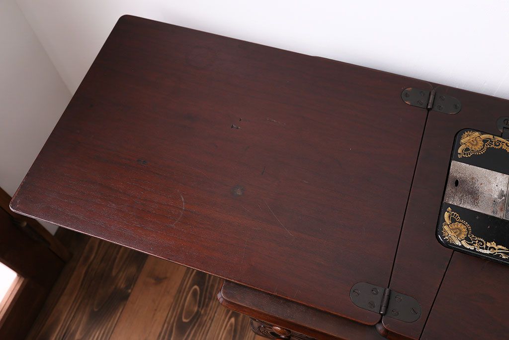 アンティーク家具　アンティーク　シンガー足踏みミシン(3)(シンガーミシン)