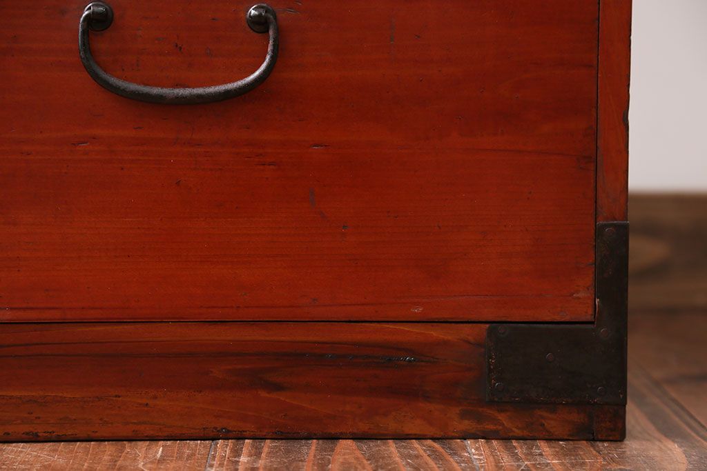 アンティーク家具　古民具・骨董　シンプルな時代箪笥ローボード